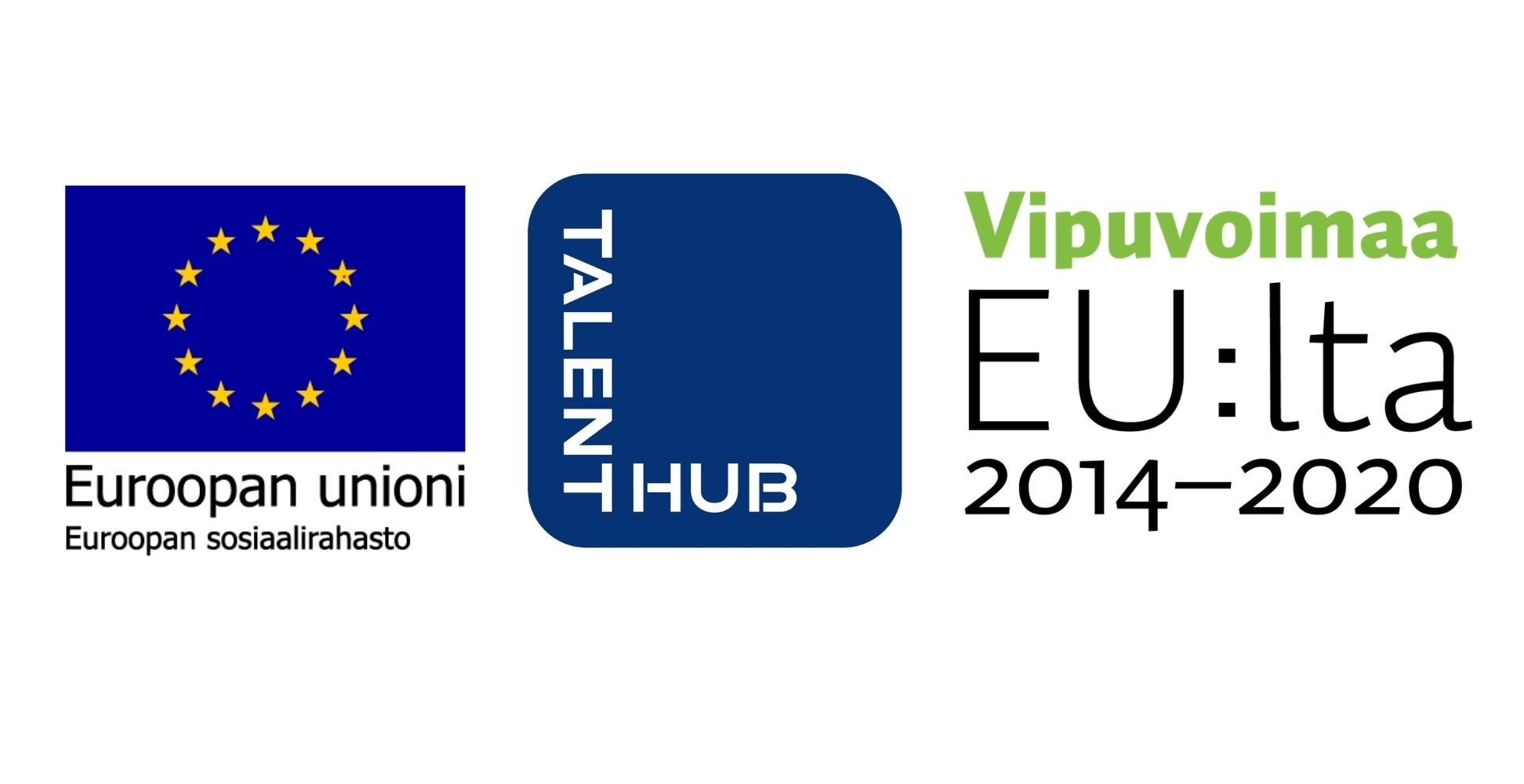 TalentHub-hankkeen sekä rahoittajien (EU) logot